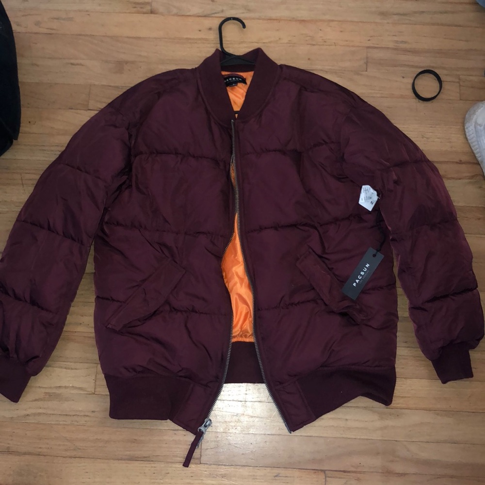 Brand New Pacsun Maroon Bomber Jacket